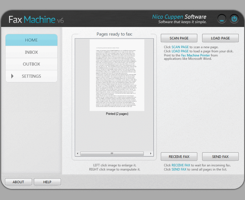 Fax Machine Screenshot